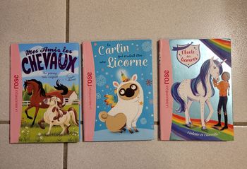 Lot de 3 livres bibliothèque rose