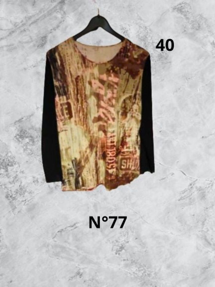 N°77 Haut multicolore T40.