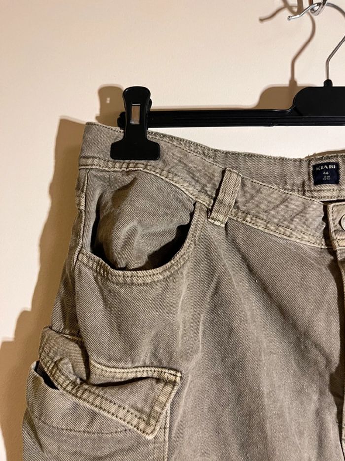 Jupe jeans cargo kaki kiabi taille 44 - photo numéro 4