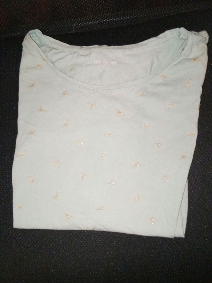 T-shirt manches courtes vert pastel