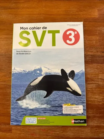 Livre mon cahier, SVT, troisième