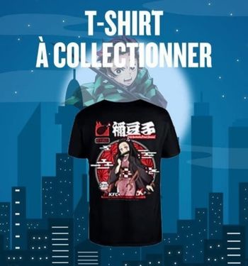 Neuf et Scellé T shirt  taille L/XL demon slayer nezuko  x Kfc édition  limitée