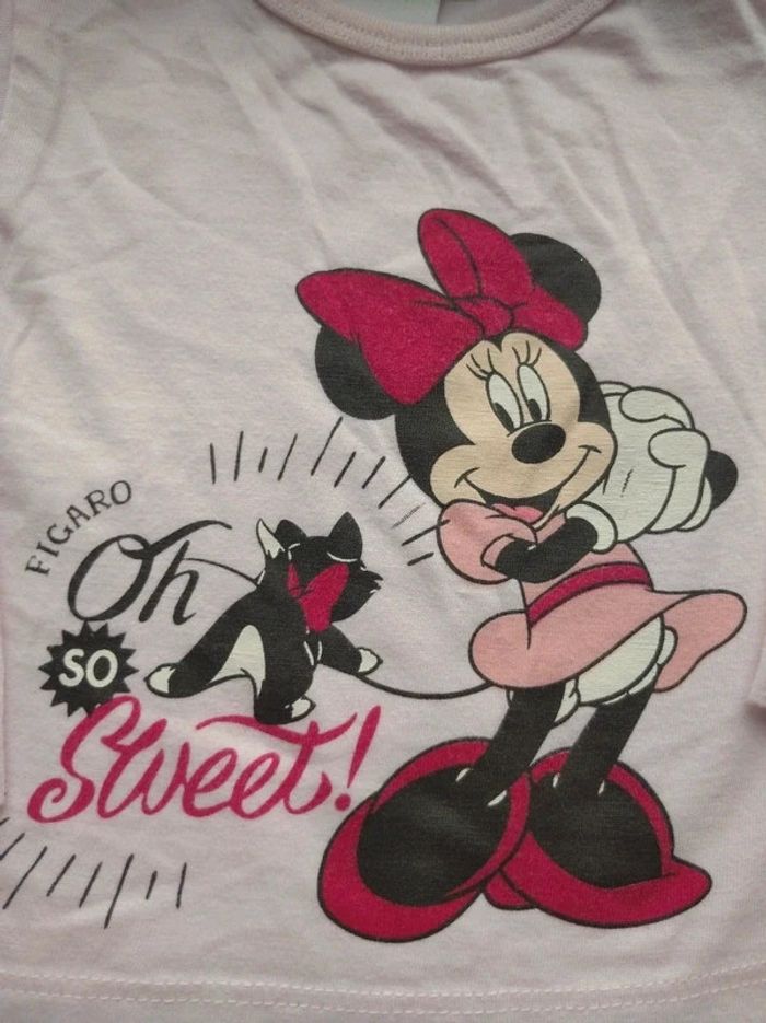Tee shirt chemise manches longues Fille 3 mois So sweet Minnie Disney 100% coton - photo numéro 6