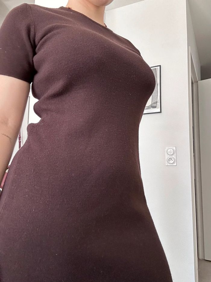 Robe longue marron – Taille 40 – Élégante et confortable Classique | Intemporelle - photo numéro 3