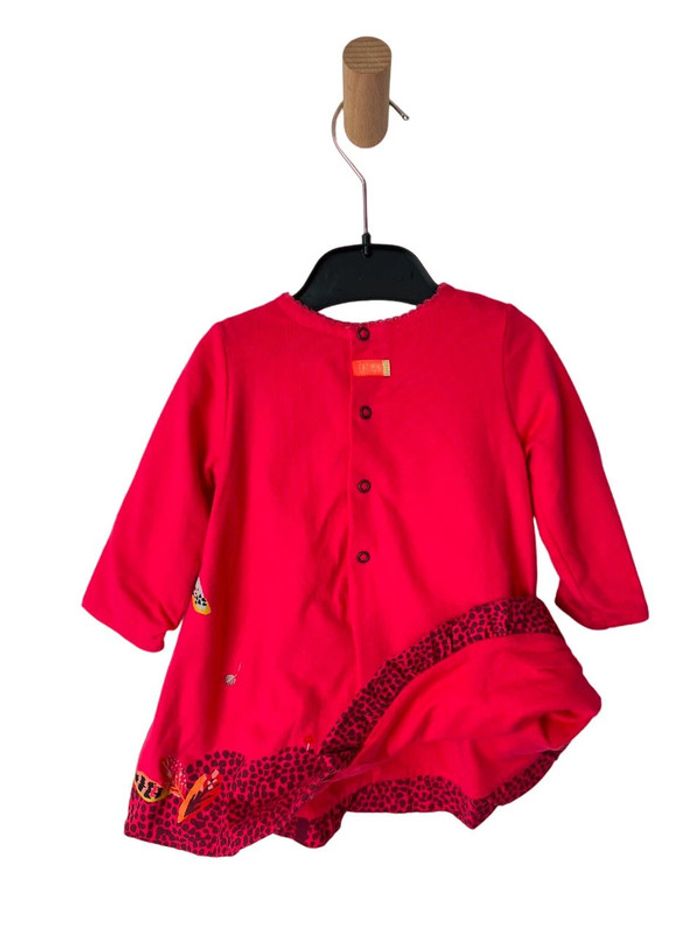 (NEUF) Robe à manches longues rose fuchsia - Catimini 6 mois (68cm) - photo numéro 4
