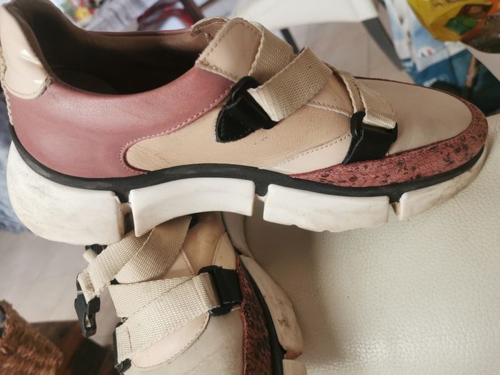 Belles sneakers cuir et enduit originales p 41 - photo numéro 7