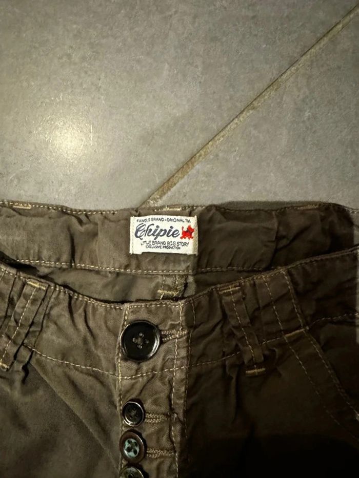 Pantalon avec fermeture par 4 boutons - Chipie - Garment / Cœurs - Marron - 4 ans - photo numéro 2