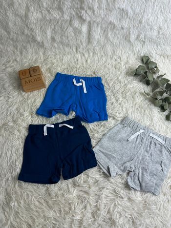 Lot de 3 shorts Amazon essential taille 6 mois