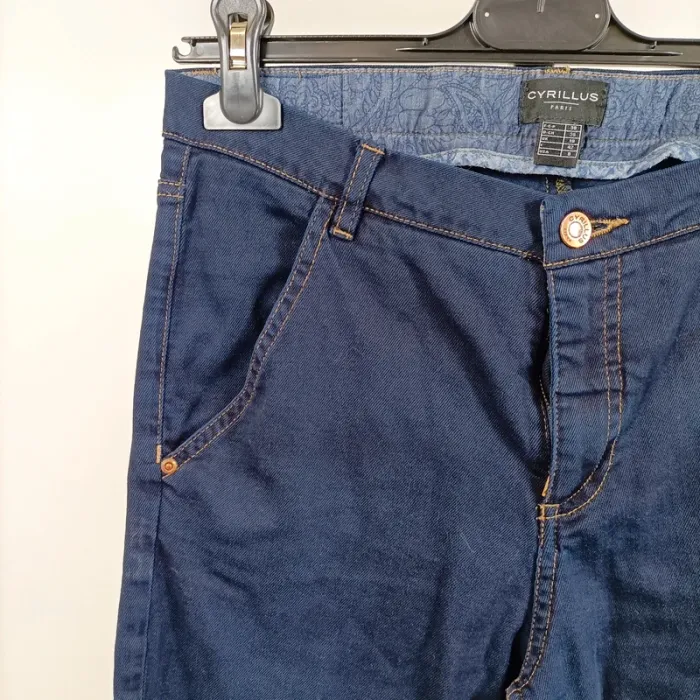 Jean slim bleu foncé Cyrillus Paris Taille 38 A392 - photo numéro 4