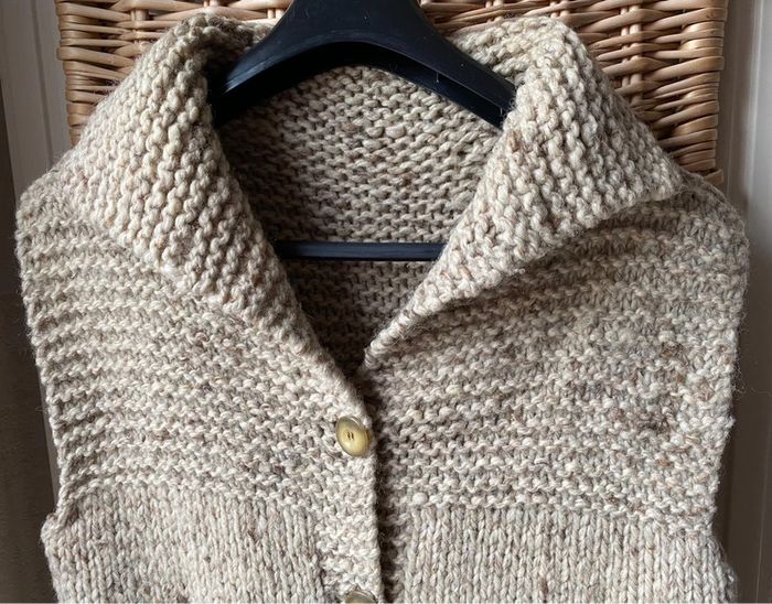 Gilet laine rustique