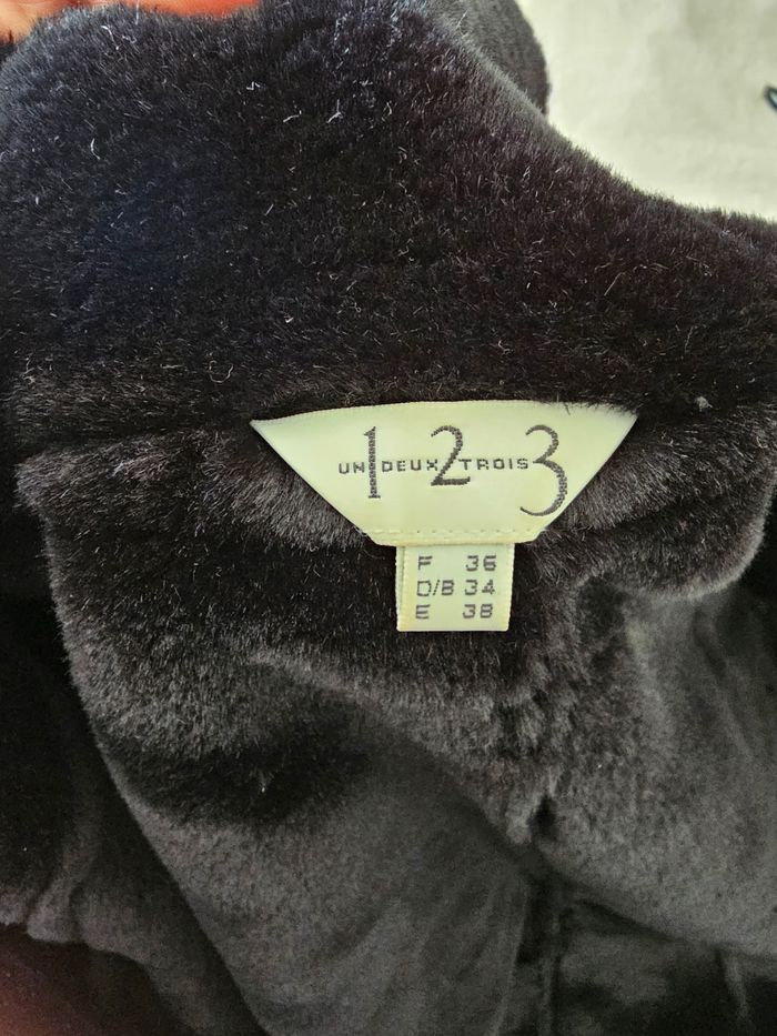 Manteau fausse fourrure aspect suédine Maison 123 Taille 36 - photo numéro 2