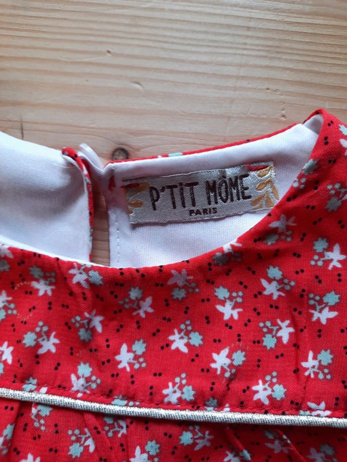 Lot 2 robes rouge fille 6 mois ou 68 cm - photo numéro 4