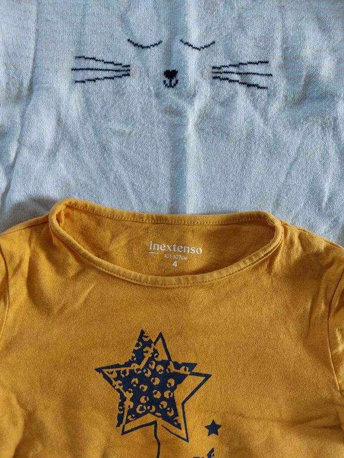 2 tee-shirt in extenso fille 4 ans - photo numéro 3
