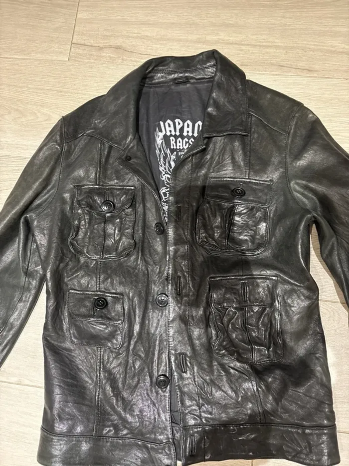 Veste cuir homme Japon rags S - photo numéro 5