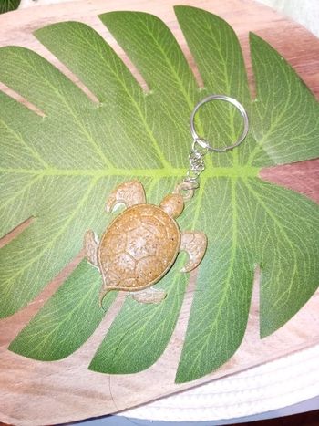 Porte clé tortue avec sable