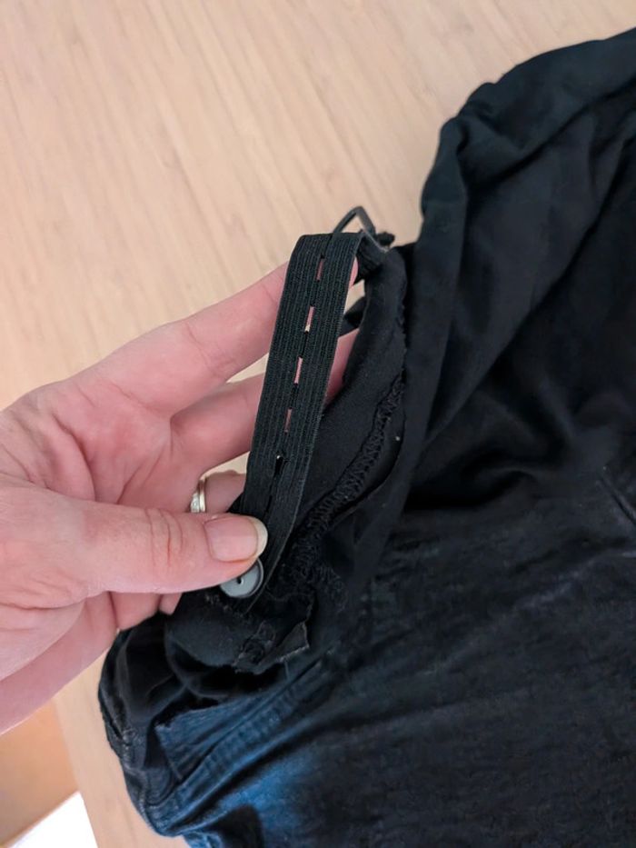 Pantalon effet jeans noir grossesse shein 38 - photo numéro 6