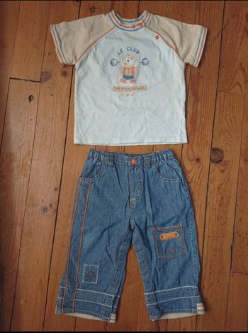 Ensemble t-shirt et jean Vertbaudet 18 mois garçon