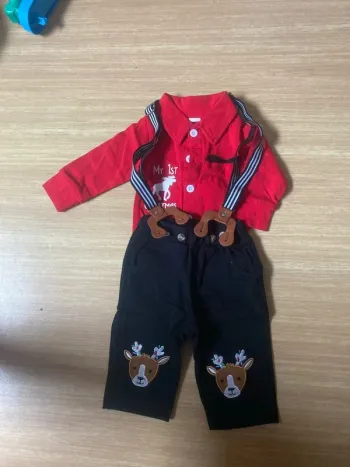 Ensemble body pantalon bretelle Noël