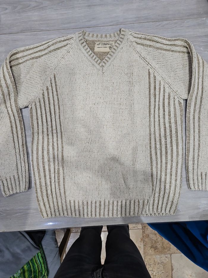 Pull homme beige T XL Armand Thiery