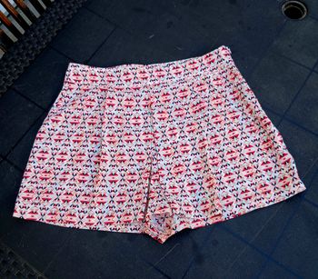 Short Plissé forme géométriques 