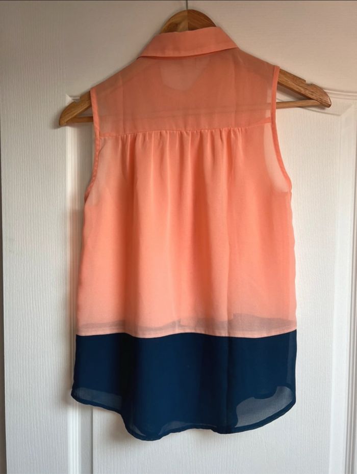 Chemise sans manche bicolore T.S - photo numéro 2
