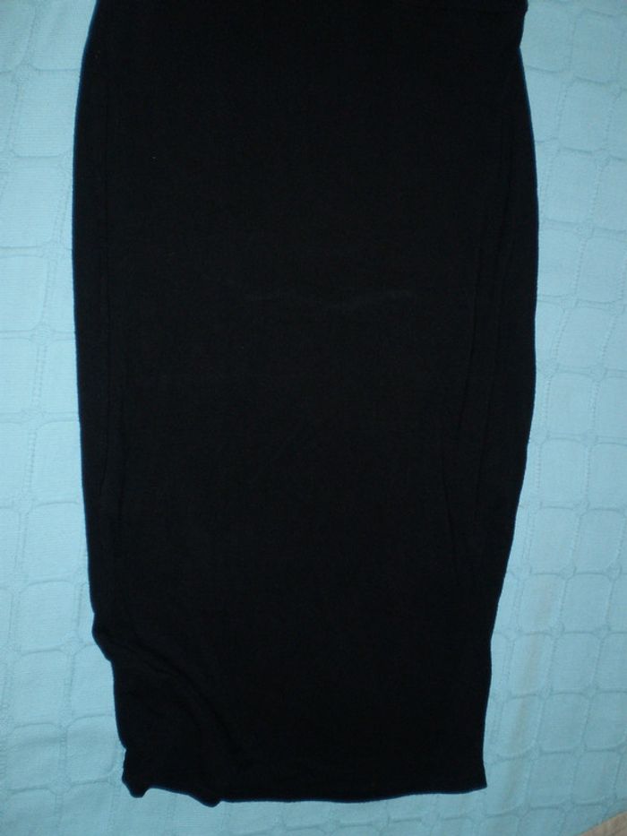 robe noir fourreau en coton extensible pour l'été t 38 - photo numéro 5