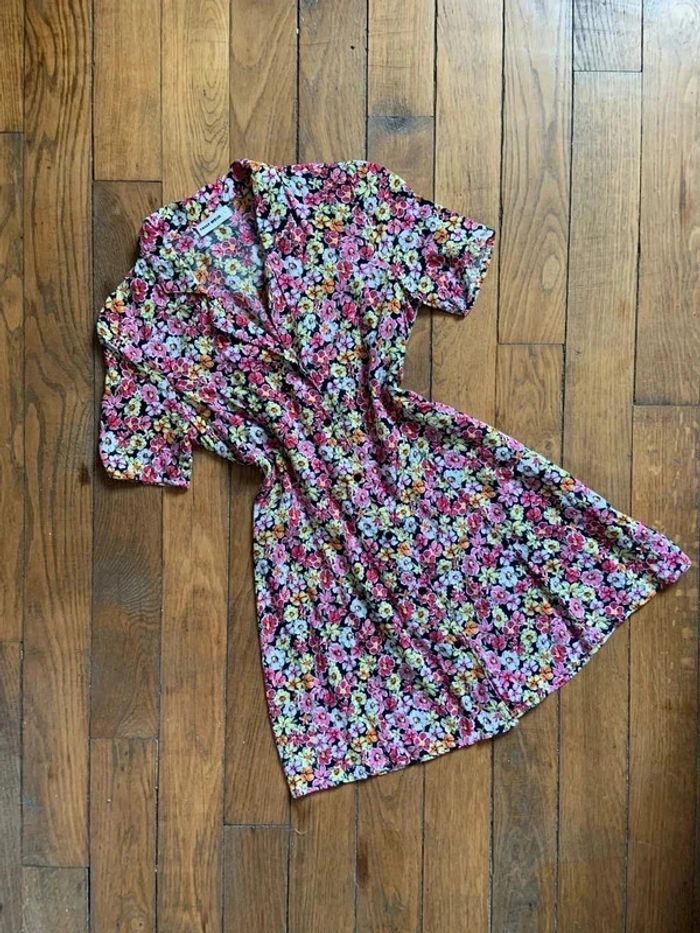 Robe fleurs colorée Tally Weijl taille 34 xs - photo numéro 4