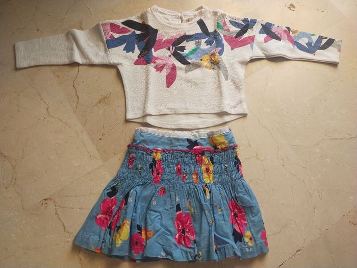 Ensemble sweat+jupe Catimini T.4A