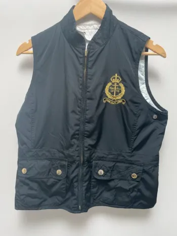 Vintage Lauren Ralph Lauren Reversible Zipper Vest Embroidered logo, RARE Womens size L