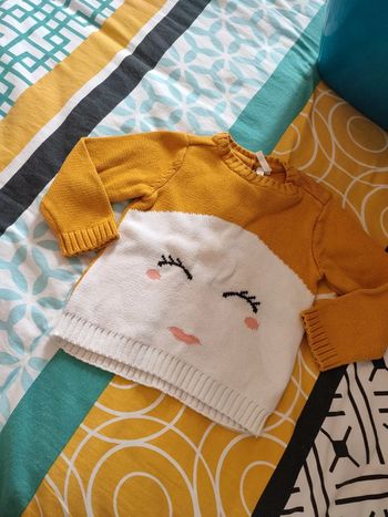Pull bicolore taille 18 mois