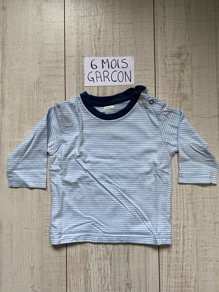 T-shirt à manches longues à rayures