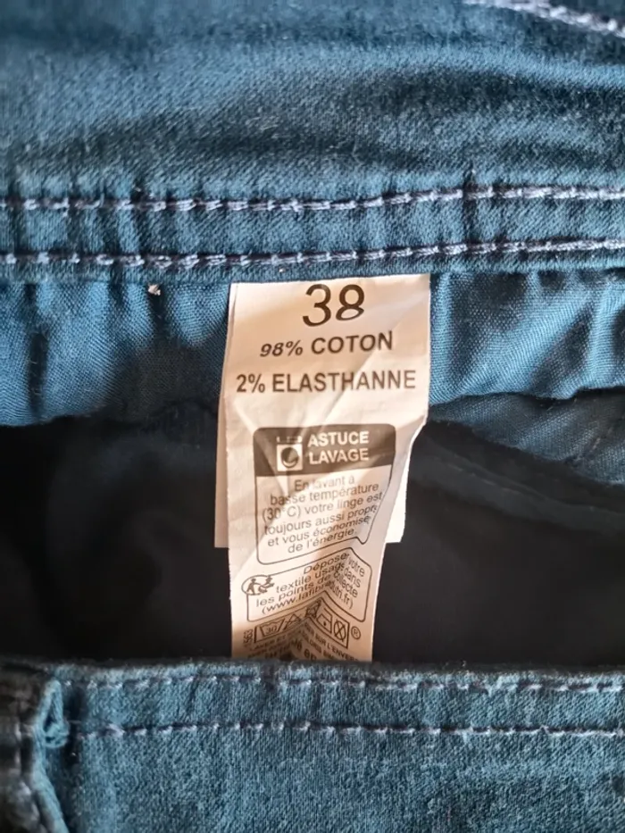 Pantalon élasthanne forme jean droit (A263) - photo numéro 3