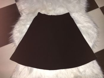Jupe épaisse trapèze noire femme taille S in extenso