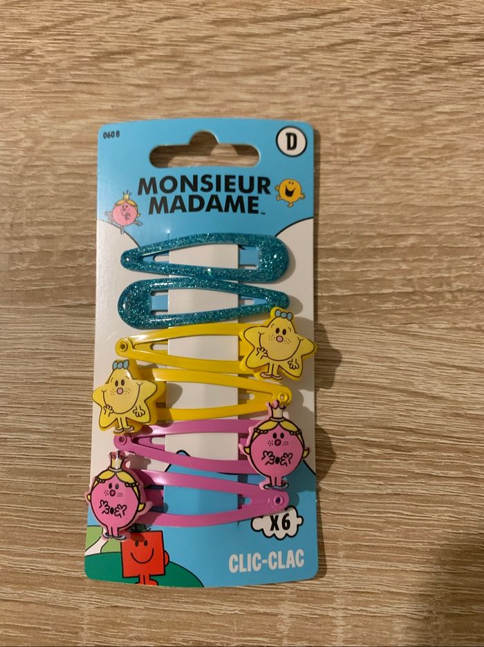 Barrettes monsieur madame