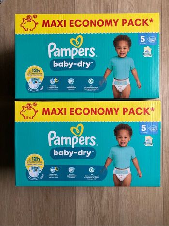 188 couches Pampers baby dry taille 5