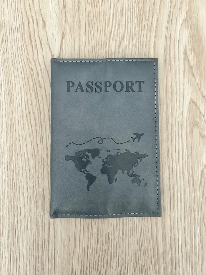 Protège Passeport Gris Neuf