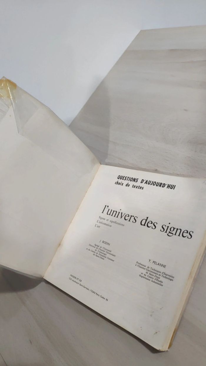 Livre épuisé et rare L'univers des signes Bodin Pelanne - photo numéro 5