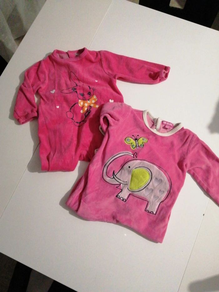 Lot de 2 pyjamas bébé fille 12 mois