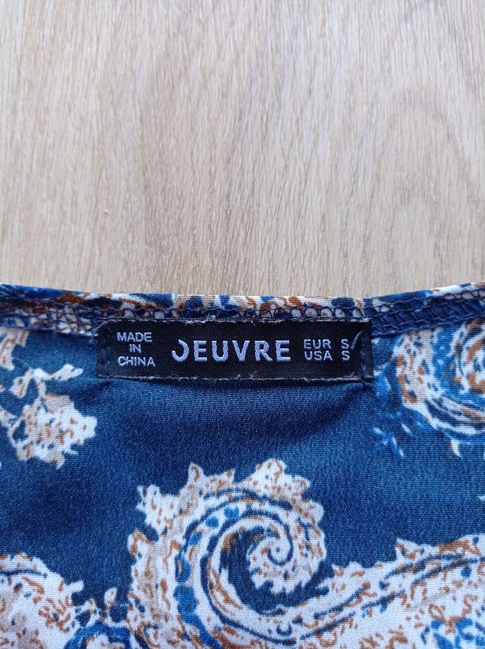 BLOUSE JEUVRE Bleue Marine. - photo numéro 3
