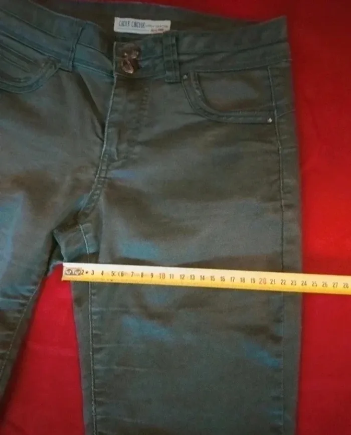 Jean stretch gris effet huilé taille xs - photo numéro 8