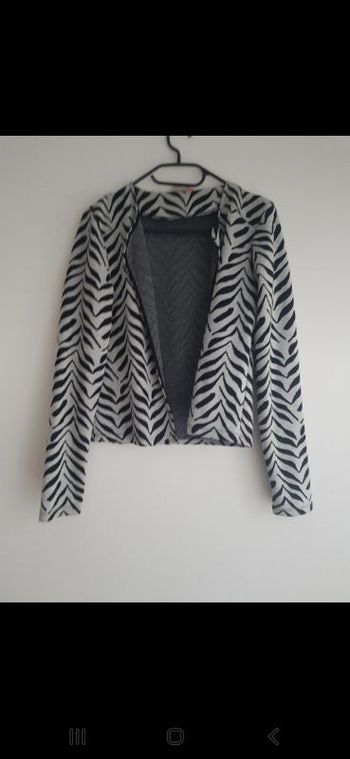 Veste zébrée noire et grise Only