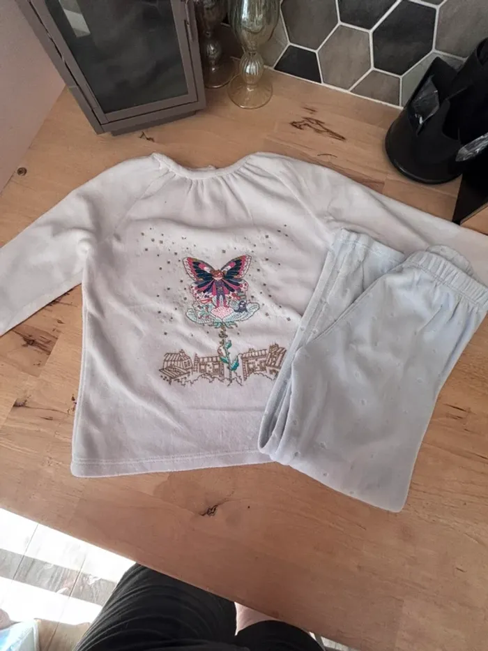 🤍 Pyjama en velour • Sergent Major • 5 ans
