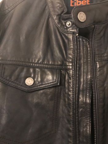 # Veste homme cuir véritable en taille XL marque TIBET.