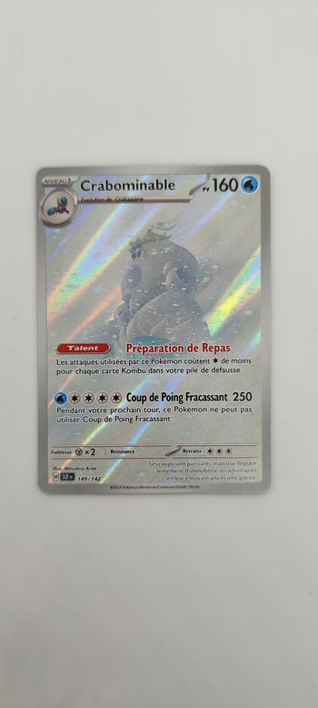 Carte pokémon crabominable 149/142