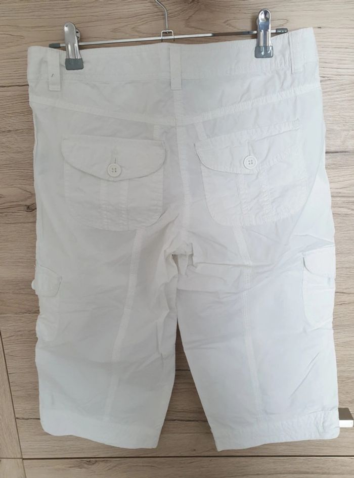 Pantacourt cargo blanc - photo numéro 3