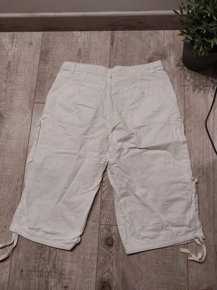 Pantacourt cargo blanc - photo numéro 3
