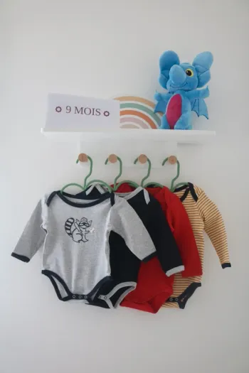 Lot bodies garçon Vertbaudet 9 mois