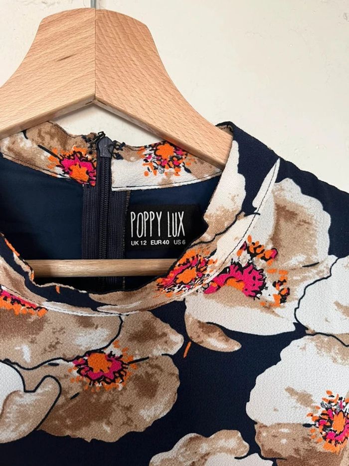 Débardeur Poppy Lux bleu marine - Taille 40 - Comme neuf Coquelicot fleur - photo numéro 3