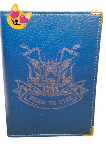 Porte feuille bleu Born To Ride
