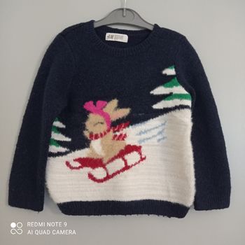 Pull doux lapin luge 4ans
